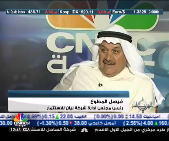 CNBC interview – The results of Kuwaiti companies reveal the best numbers since the global crisis