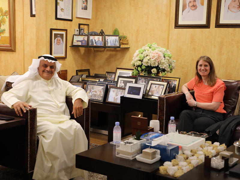 Faisal AlMutawa, Chairman & CEO of AAW, Receives the British Ambassador to Kuwait, Her Excellency Belinda Lewis