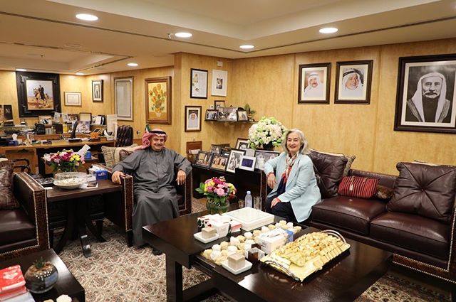 Mr. Faisal Al-Mutawa, CEO of Ali Abdulwahab AlMutawa Commercial Co., hosts at his office the Ambassador of France in Kuwait