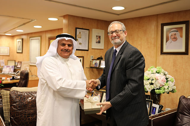 The Chairman and CEO of Ali Abdulwahab Al-Mutawa Commercial Co., Mr. Faisal Ali Al Mutawa, welcomed in his office the U.S Ambassador to Kuwait H.E. Mr. Lawrence Silverman
