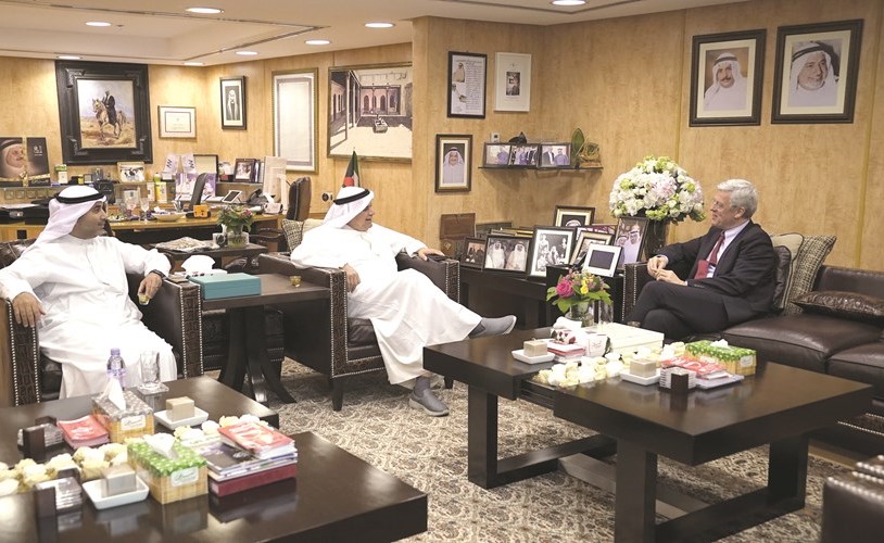 Mr. Faisal Al Mutawa, Chairman and CEO of Ali Abdulwahab Al Mutawa Commercial Company, receives in his office the German Ambassador to Kuwait, Mr. Karlfried Bergner, post his visit to Bosch exclusive show room in Kuwait